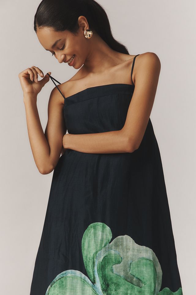 Significant Other Edith Linen Blend Maxi Dress #1