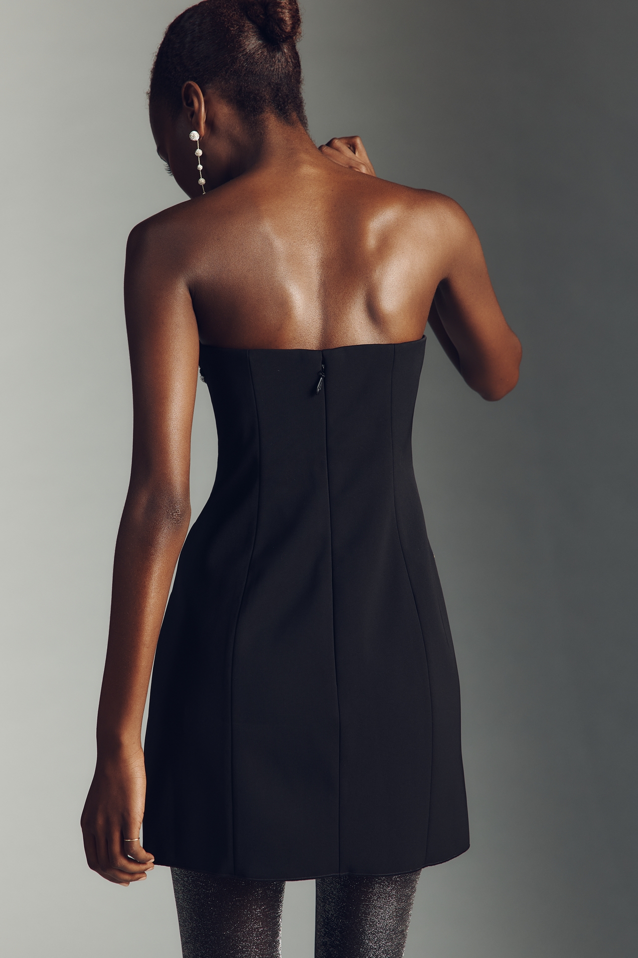 Significant Other Abbey Strapless Metallic Mini Dress