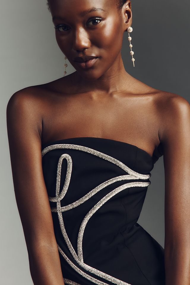 Significant Other Abbey Strapless Metallic Mini Dress #3