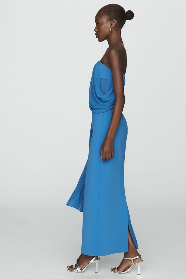 Significant Other Edda Strapless Draped Midi Dress #3