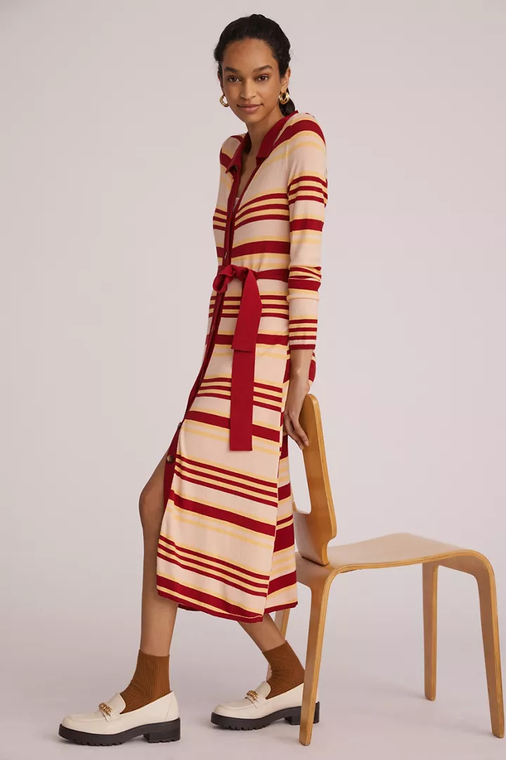 Maeve Sweater Maxi Shirtdress