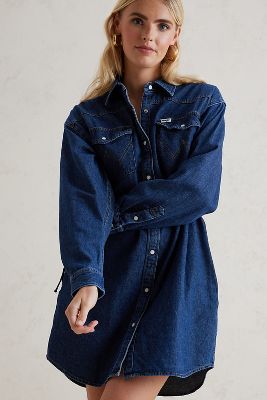 wrangler denim shirt dress