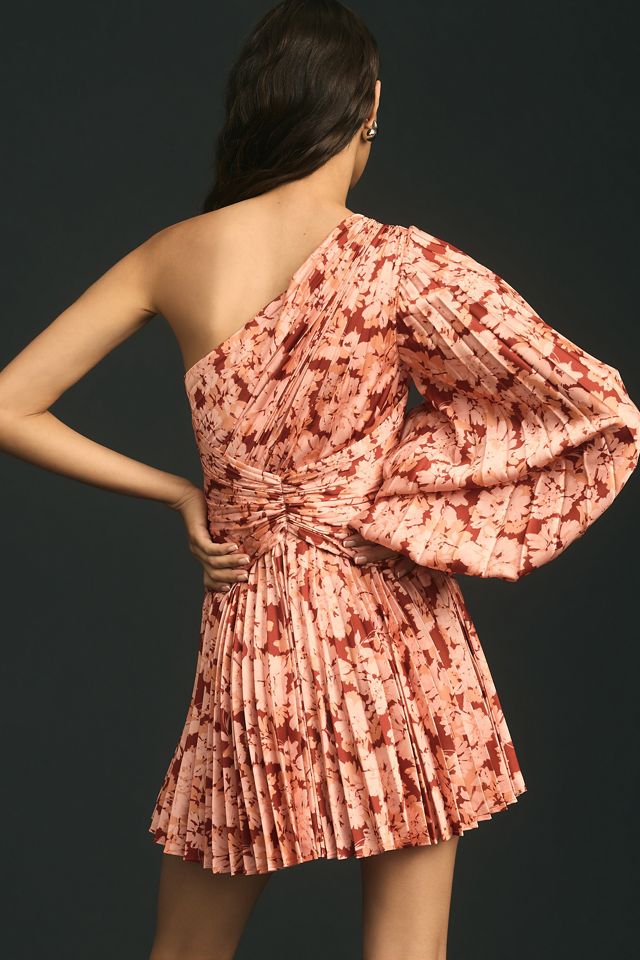 Acler Auroa One-Shoulder Pleated Mini Dress #1