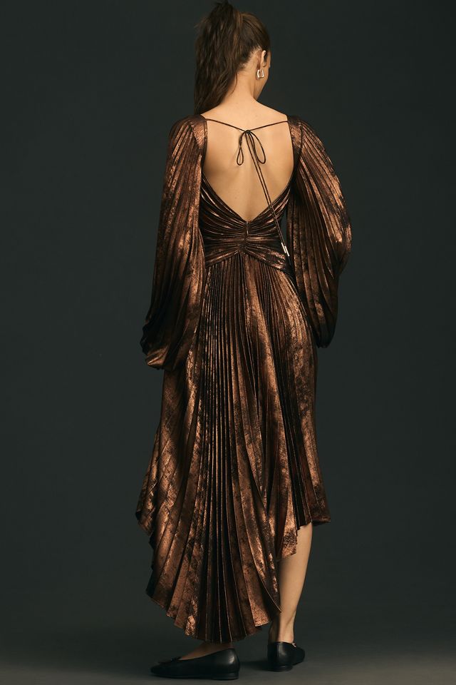 strapless open back dress Rio One Shoulder Maxi Dress | LESET main image 1