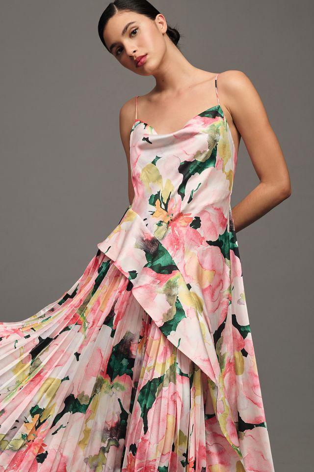 Acler OSullivan Sleeveless Asymmetrical Pleated Maxi Dress #2