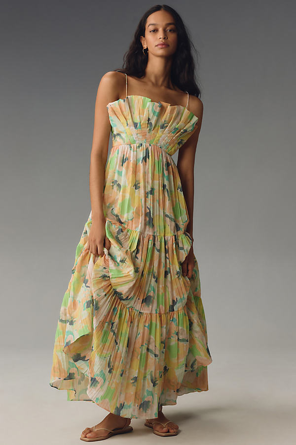 Acler Hetherington Floral Maxi Dress In Multicolor