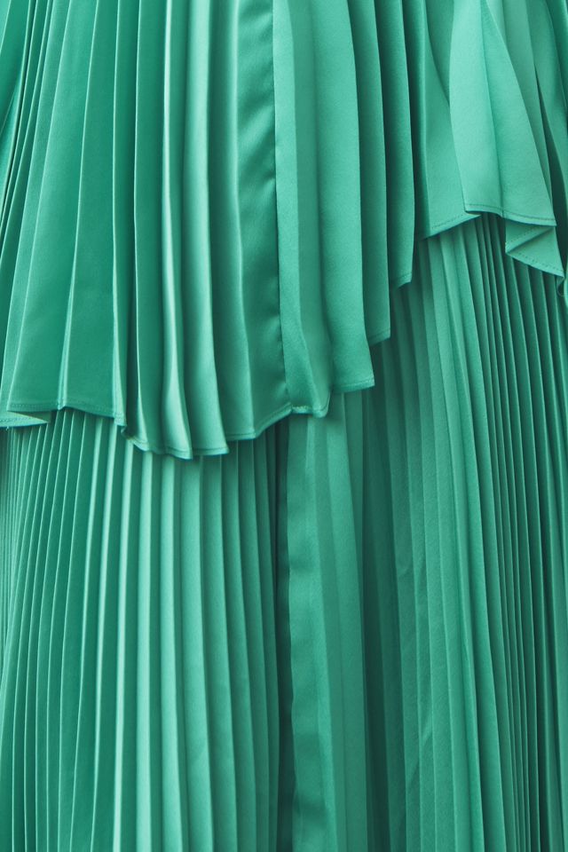 Acler Islington Pleated Tiered Midi Dress | Anthropologie