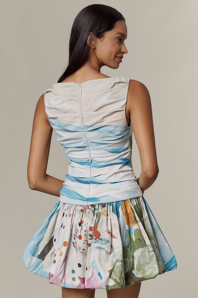 Acler Nershall Sleeveless Bubble-Hem Mini Dress #2