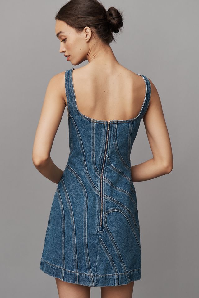 Acler Renhold Sleeveless Seamed Denim Mini Dress #2