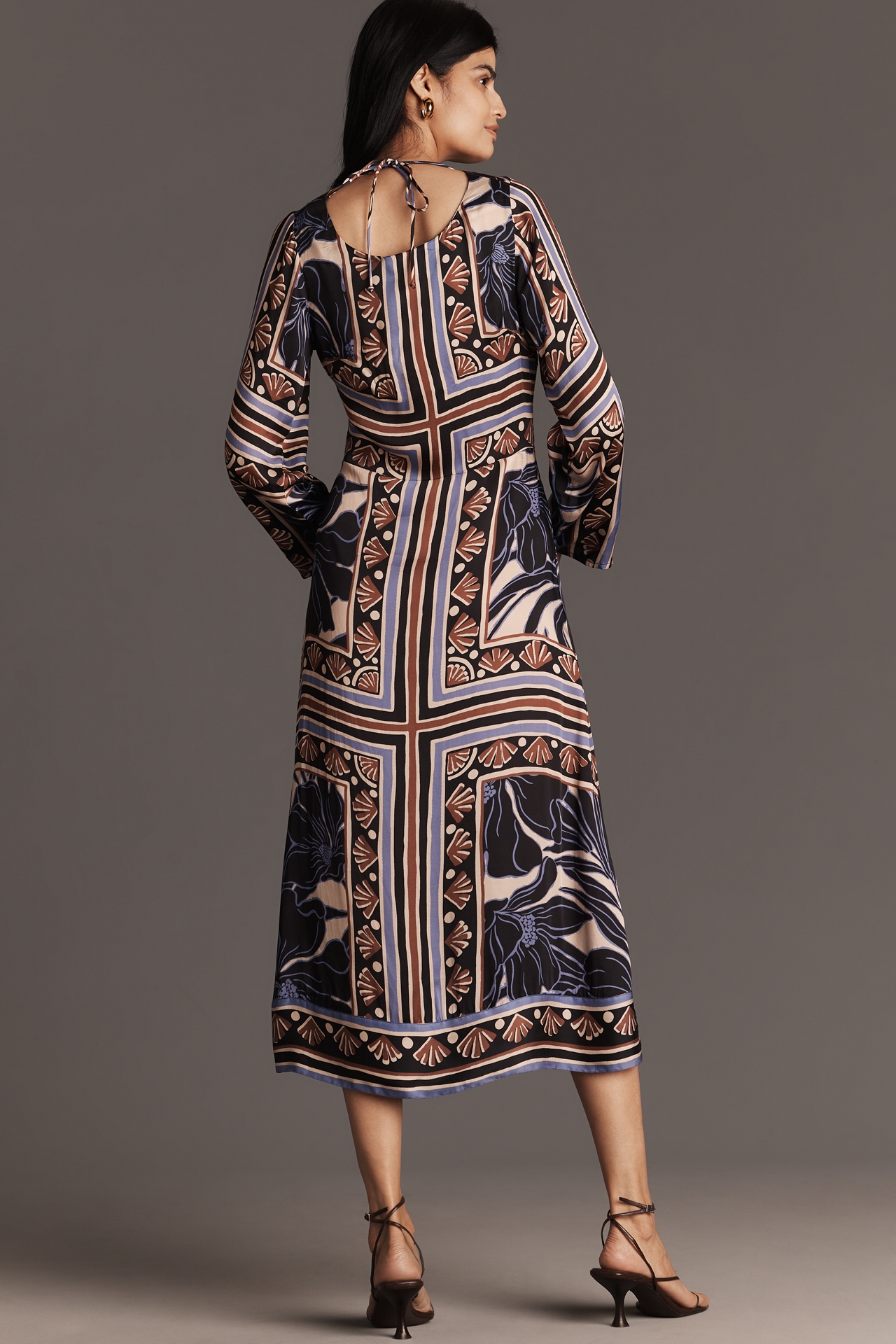 Cental Park West Lilliane Long-Sleeve Midi Dress