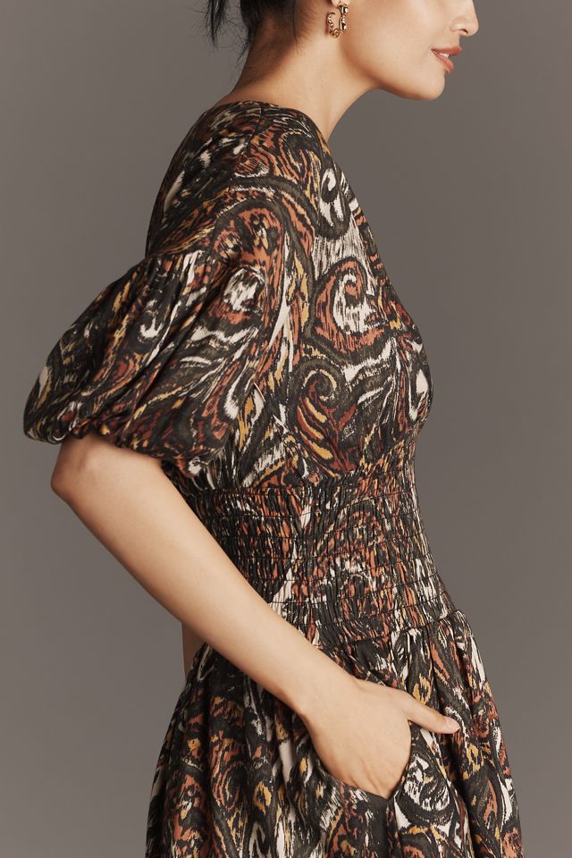 West of Brigitte Puff-Sleeve Mini Dress #3