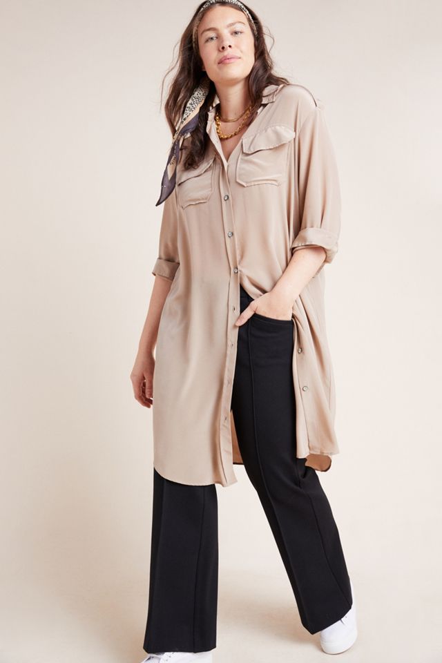 Gabi Silk Plus Shirtdress