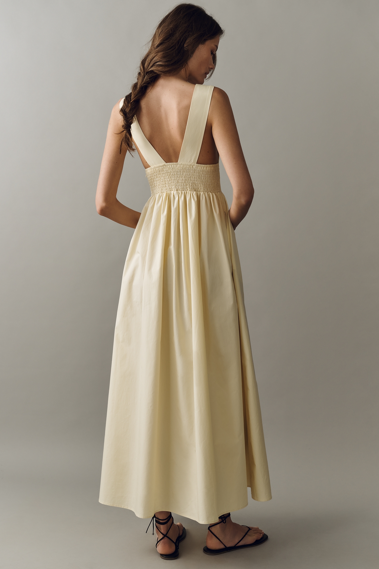 Susana Monaco V-Neck Cotton Maxi Dress