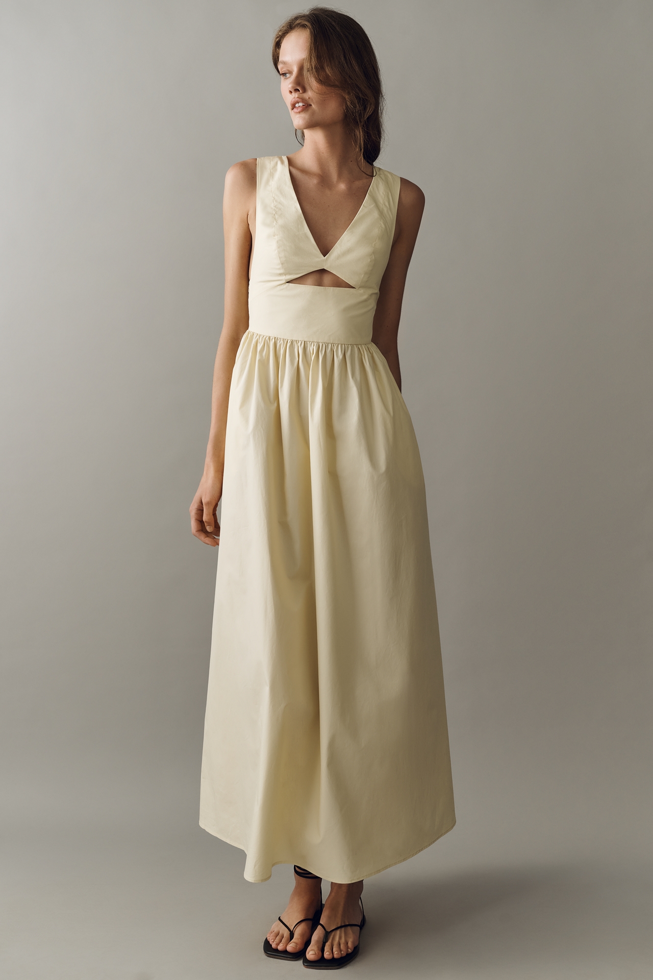 Susana Monaco V-Neck Cotton Maxi Dress