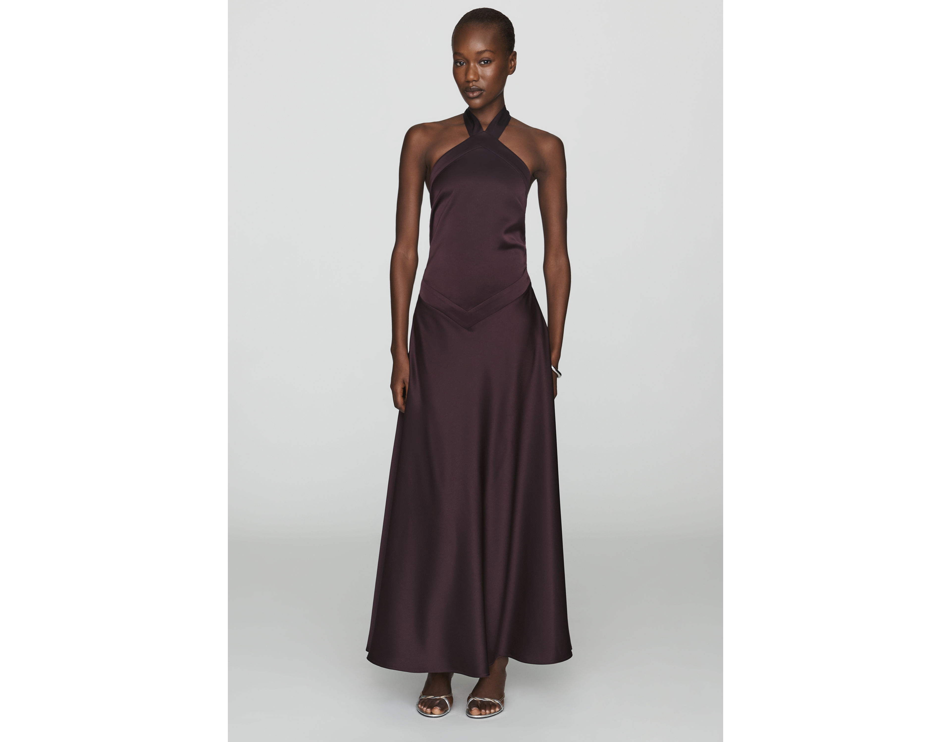 Susana Monaco V-Waist Halter Maxi Dress