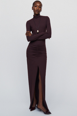 Susana Monaco Slim Ruched Sweater Maxi Dress by Anthropologie