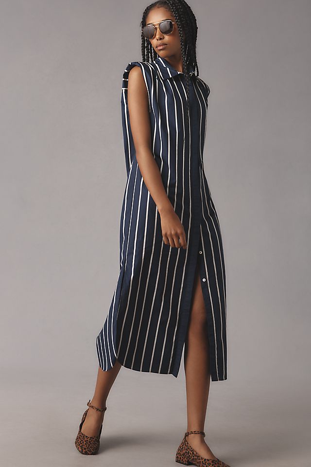 knee length dresses for ladies Essential Sleeveless Midi Dress, Blue Mist – Alembika U.S main image 1