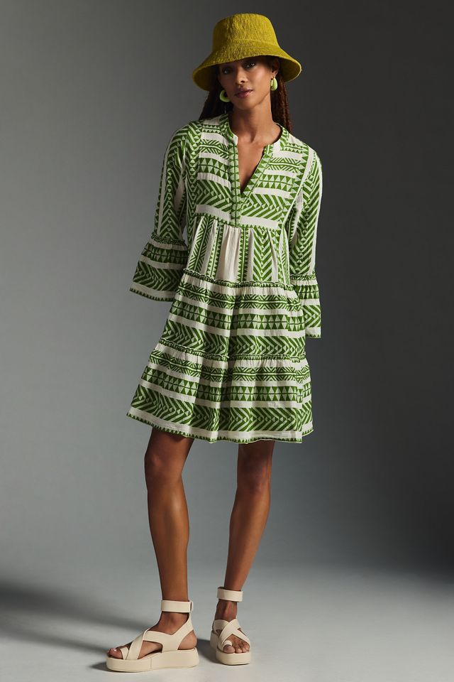 Devotion Twins Ella Bell-Sleeve Mini Tunic Dress | Anthropologie UK