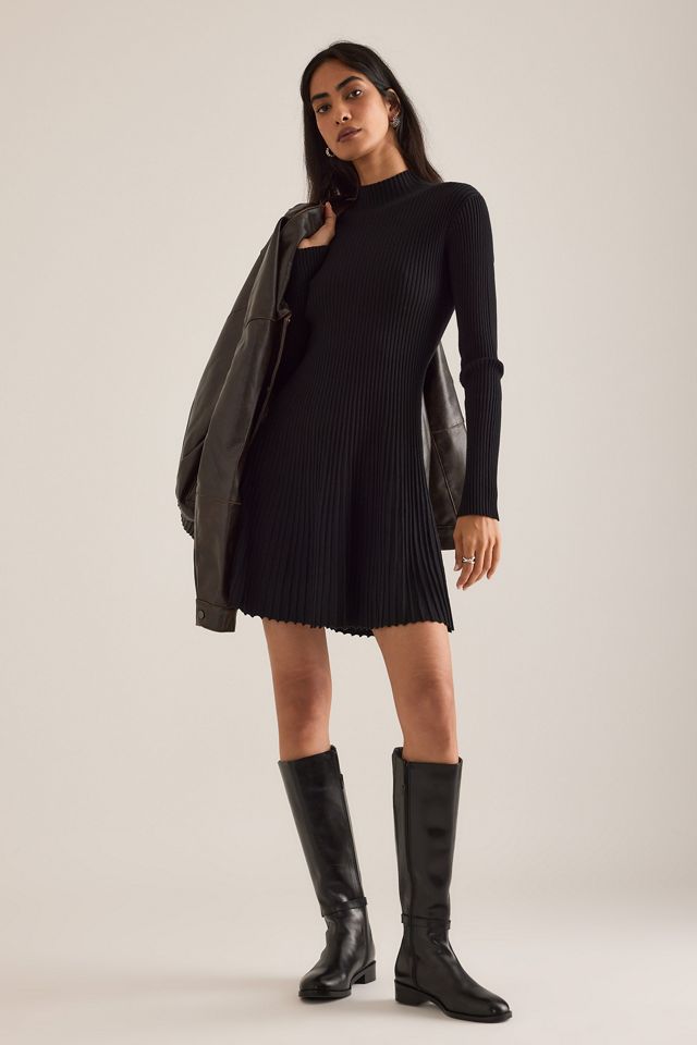 By Anthropologie Rib Knit Long-Sleeve Mini Dress #2