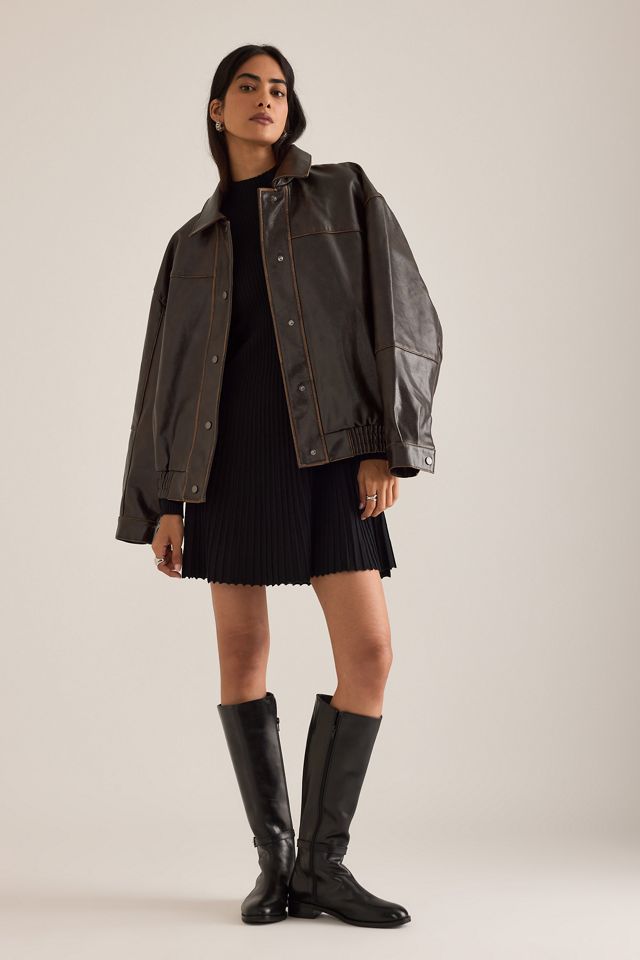 By Anthropologie Rib Knit Long-Sleeve Mini Dress #3