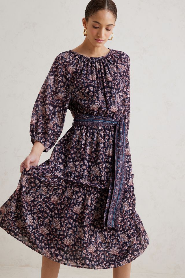 M.A.B.E Orli Sash Midi Dress Anthropologie UK