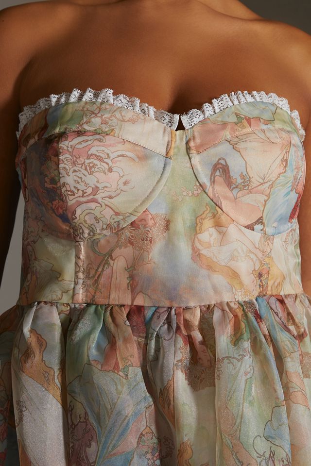 Selkie Corset Puff Midi Dress #4