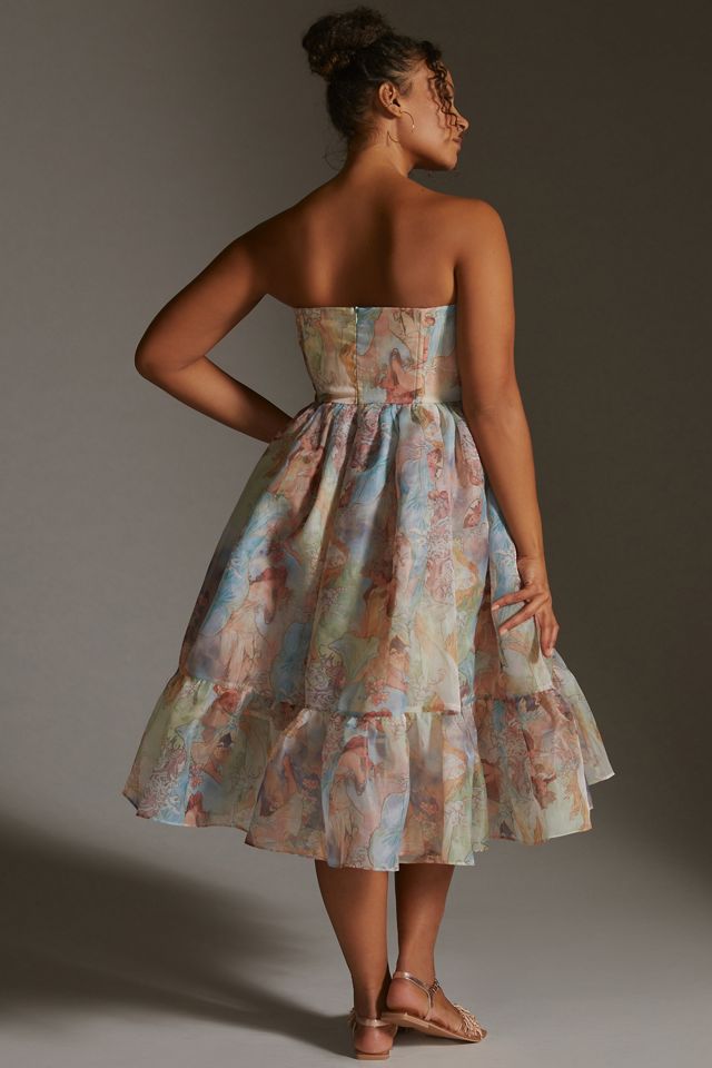Selkie Corset Puff Midi Dress #5