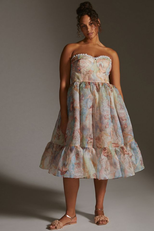 Selkie Corset Puff Midi Dress #6