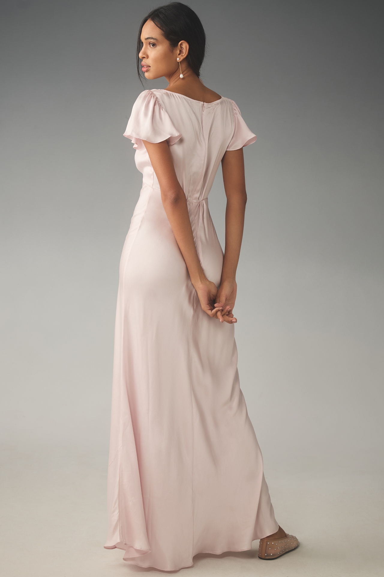 Selkie Ballerina Flutter Slip Maxi Dress