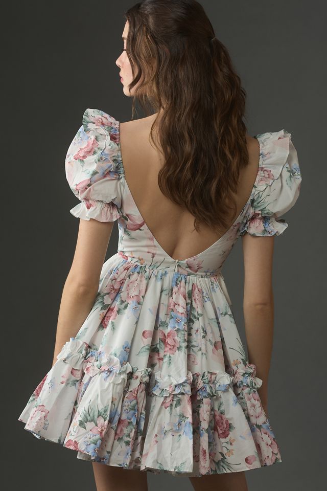 Selkie Cotswolds Puff-Sleeve Mini Dress #1
