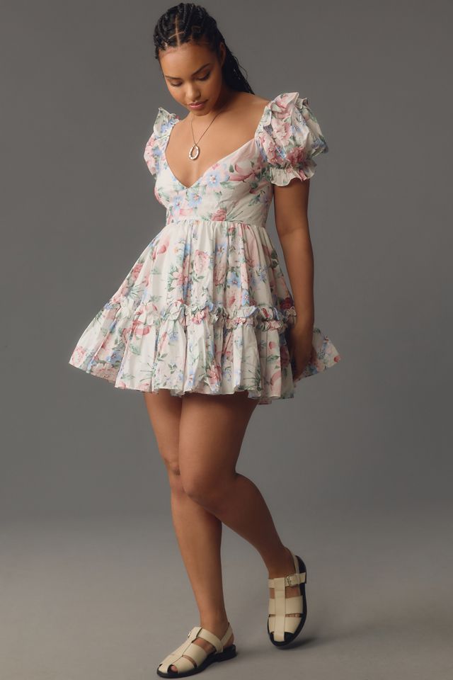 Selkie Cotswolds Puff-Sleeve Mini Dress #7