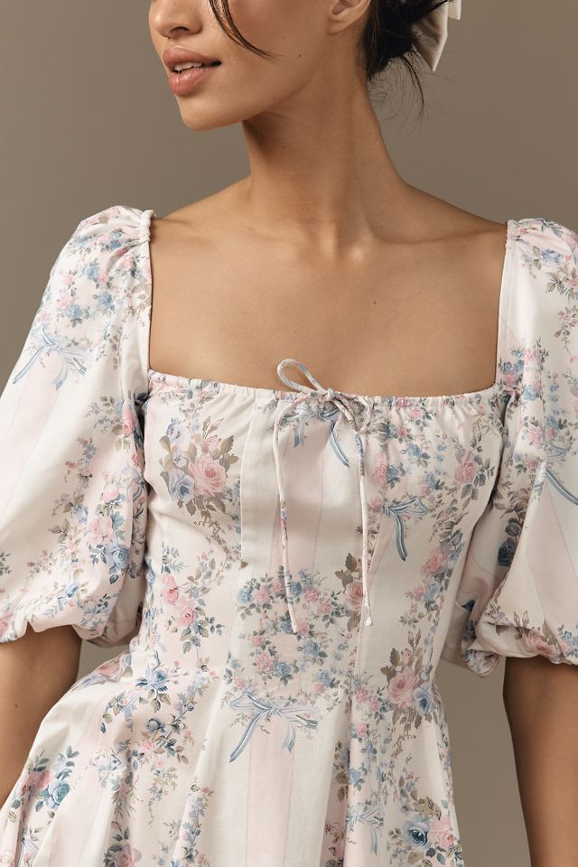 Selkie The Puff-Sleeve Day Midi Dress #1
