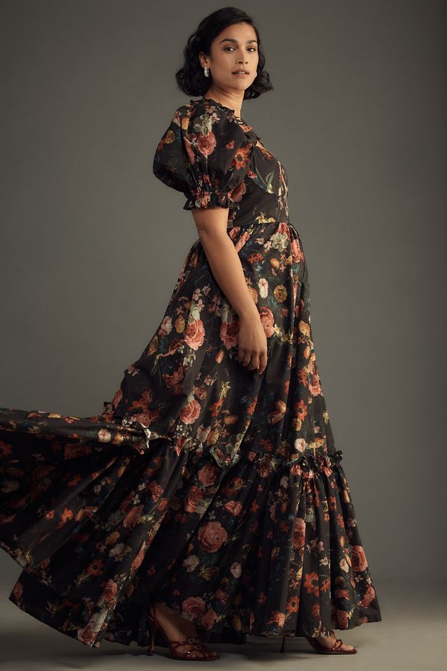 Selkie Plus Puff-Sleeve Tiered Maxi Dress #3