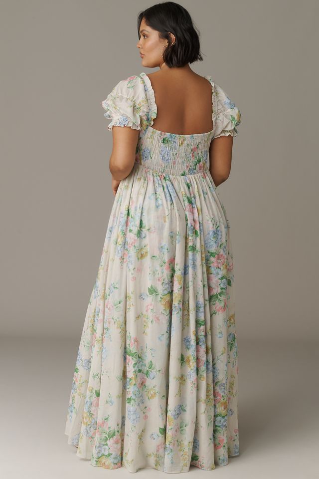 Selkie Renfaire Plus Short-Sleeve Square-Neck Maxi Dress #1