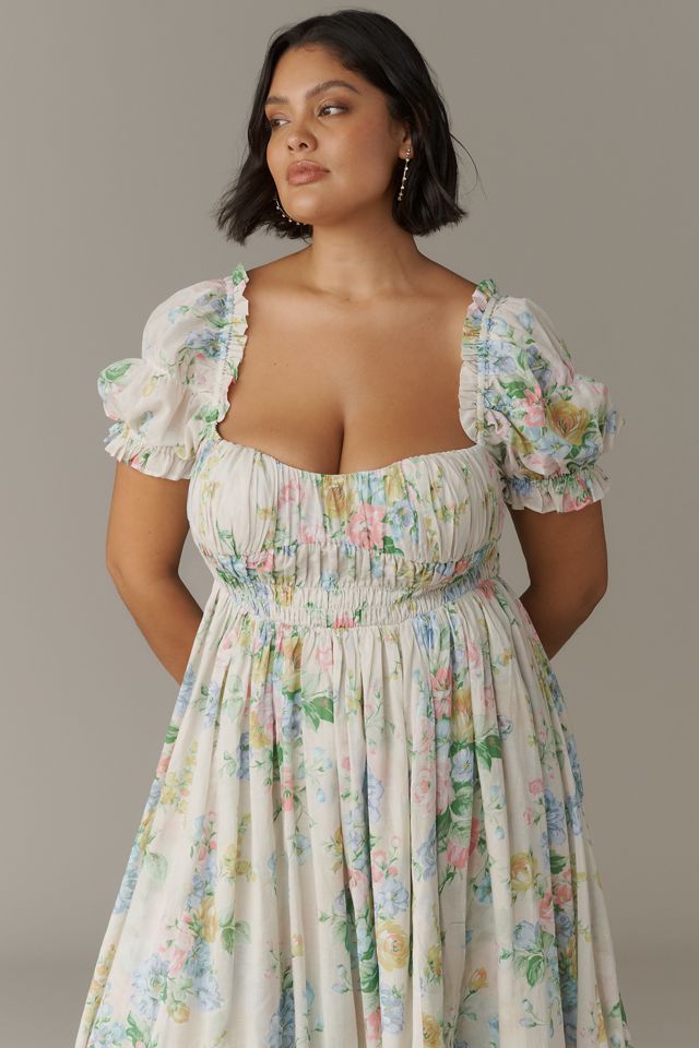 Selkie Renfaire Plus Short-Sleeve Square-Neck Maxi Dress #2