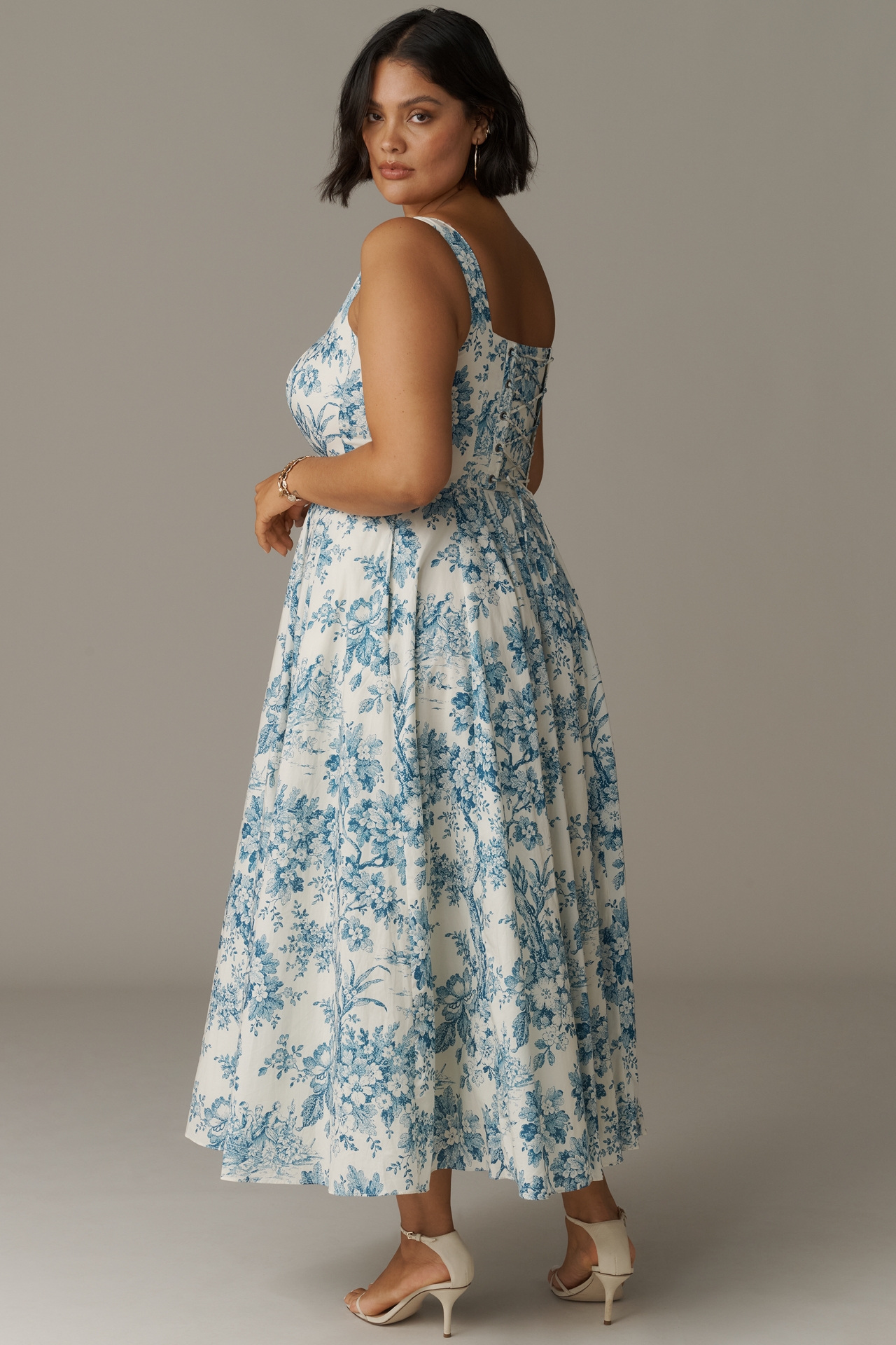 Selkie Plus Sleeveless Square-Neck Midi Dress