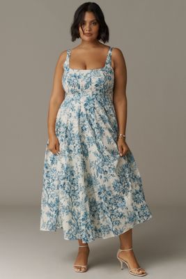 Selkie Plus Sleeveless Square-Neck Midi Dress