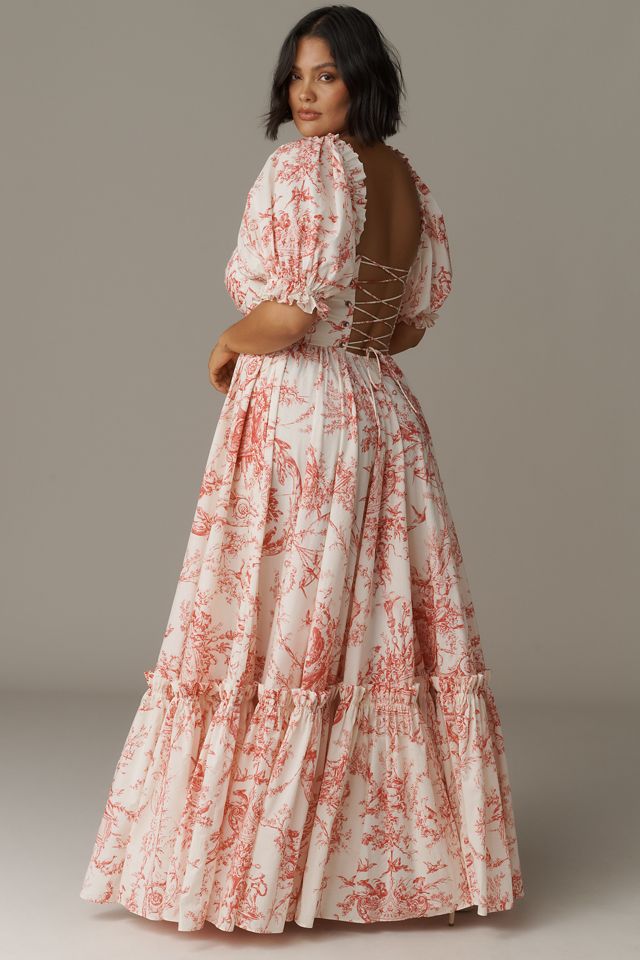 Selkie Plus Puff-Sleeve Maxi Dress #1