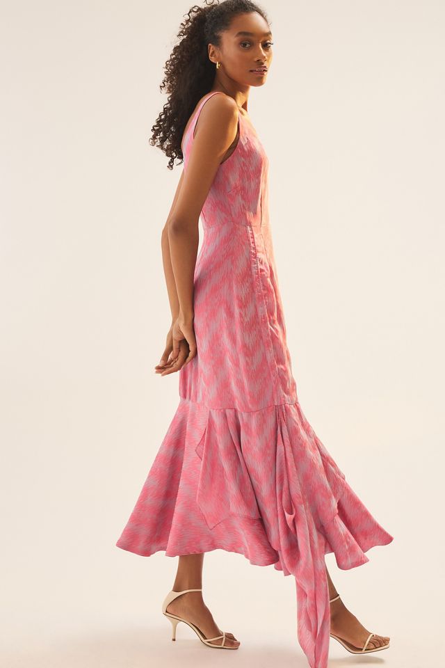 Amira Haroon Ruched Sleeveless Side-Slit Dress | Anthropologie