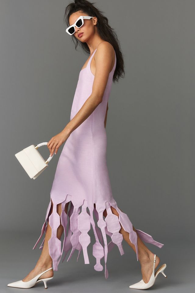 Amira Haroon Sleeveless Geometric-Hem Dress | Anthropologie