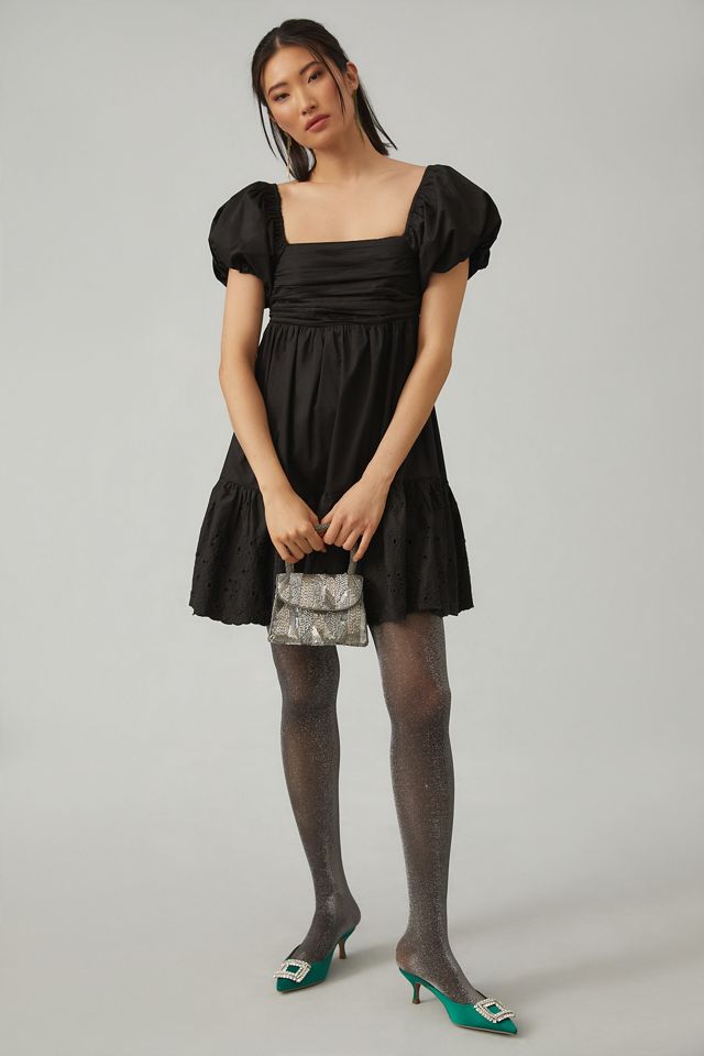 En Saison Puff-Sleeve Babydoll Dress #2