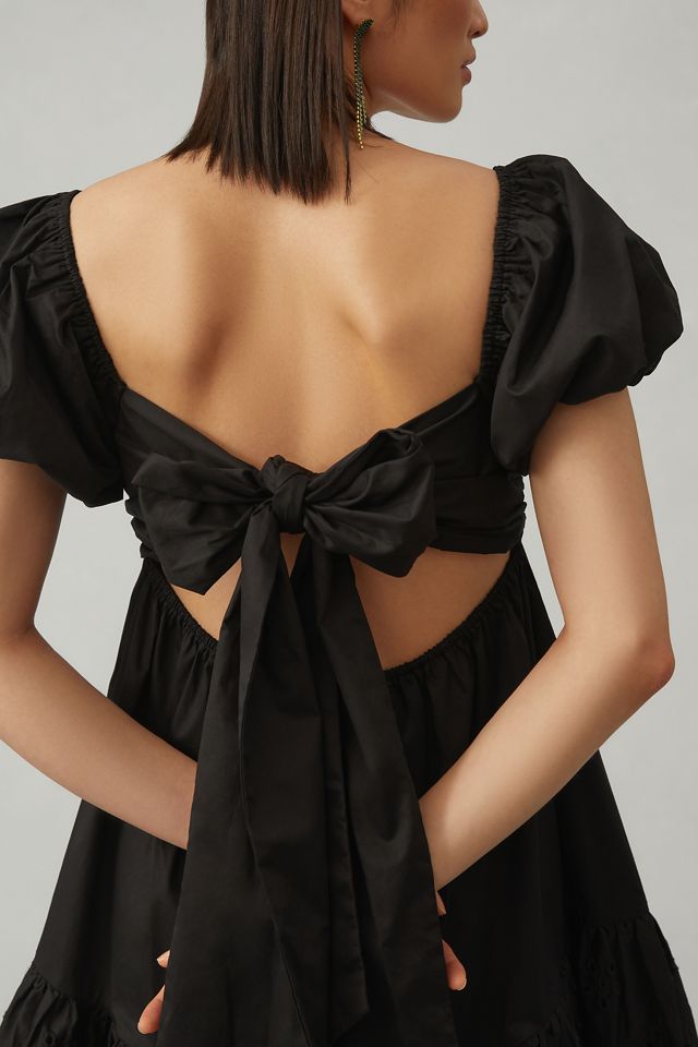 En Saison Puff-Sleeve Babydoll Dress #3