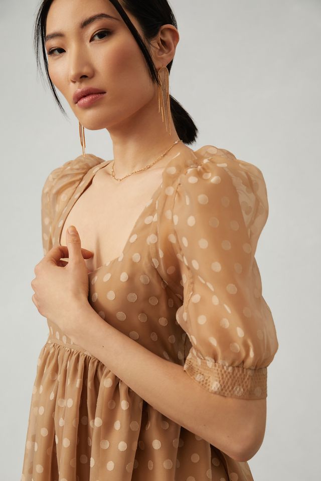 En Saison Puff-Sleeve Babydoll Dress | Anthropologie