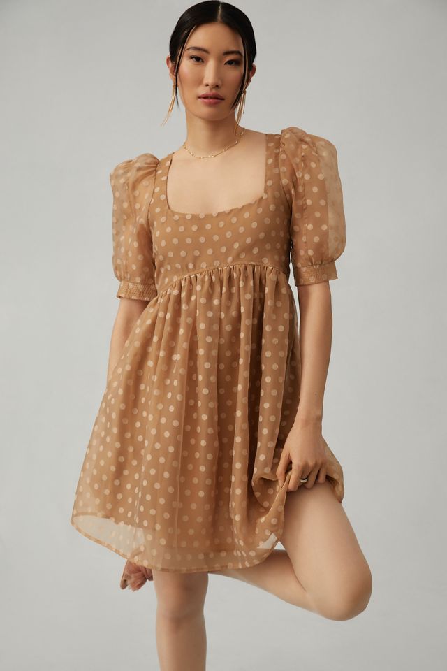 En Saison Puff-Sleeve Babydoll Dress | Anthropologie