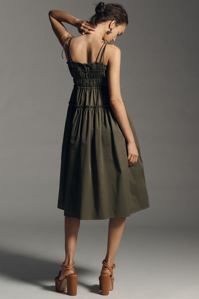 En Saison Marianne Sleeveless Ruched Midi Dress #1