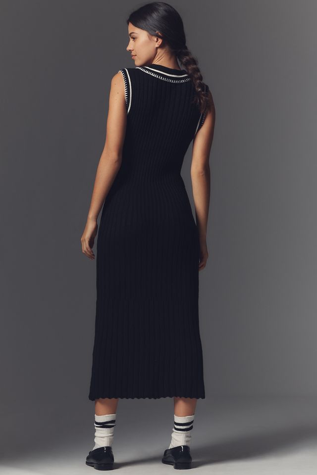 En Saison Granger Sleeveless Collared Midi Dress #1