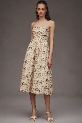 En Saison Cairo Strapless Midi Dress