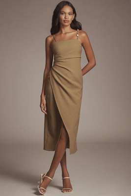 En Saison Lynx Gathered Midi Dress product page