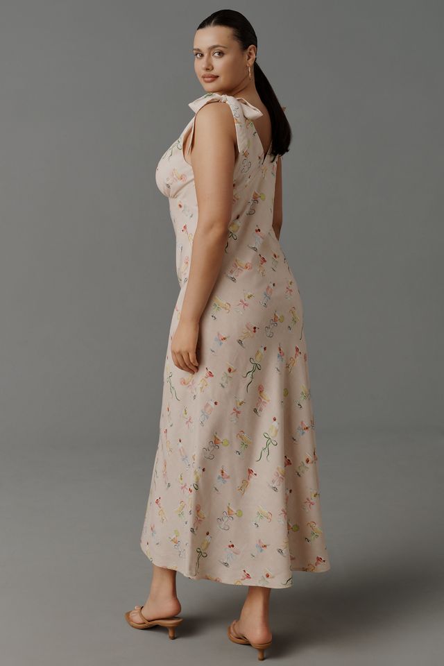 En Saison Mia V-Neck Linen Blend Dress #6