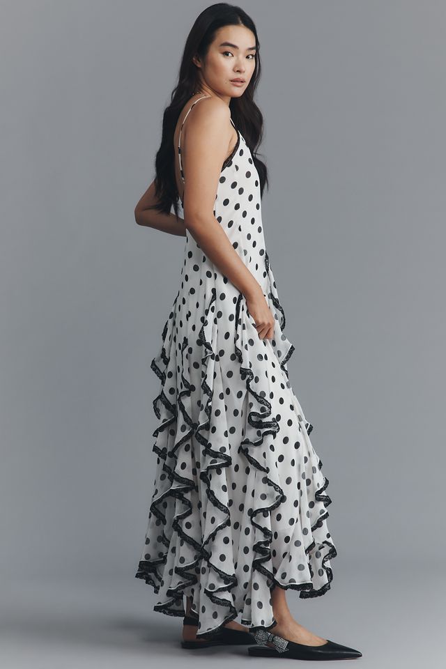 En Saison Francine Ruffled V-Neck Maxi Dress #3